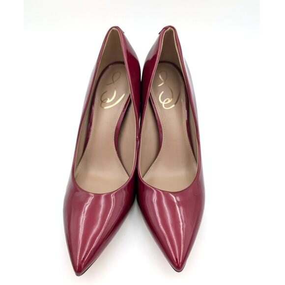 Sam Edelman Hazel Pointed Toe Women's Pump Holly Red Patent Leather US7.5M - Picture 3 of 11